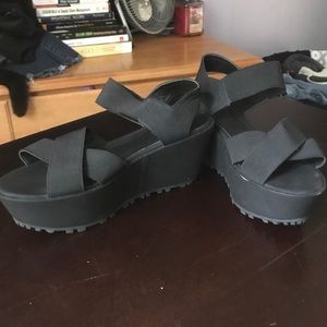 Black Platform Sandals